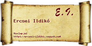 Ercsei Ildikó névjegykártya